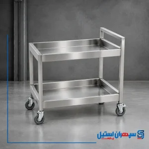 ترولی دو طبقه استیل