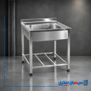 سینک تک لگنه استیل