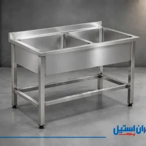 سینک دو لگنه استیل